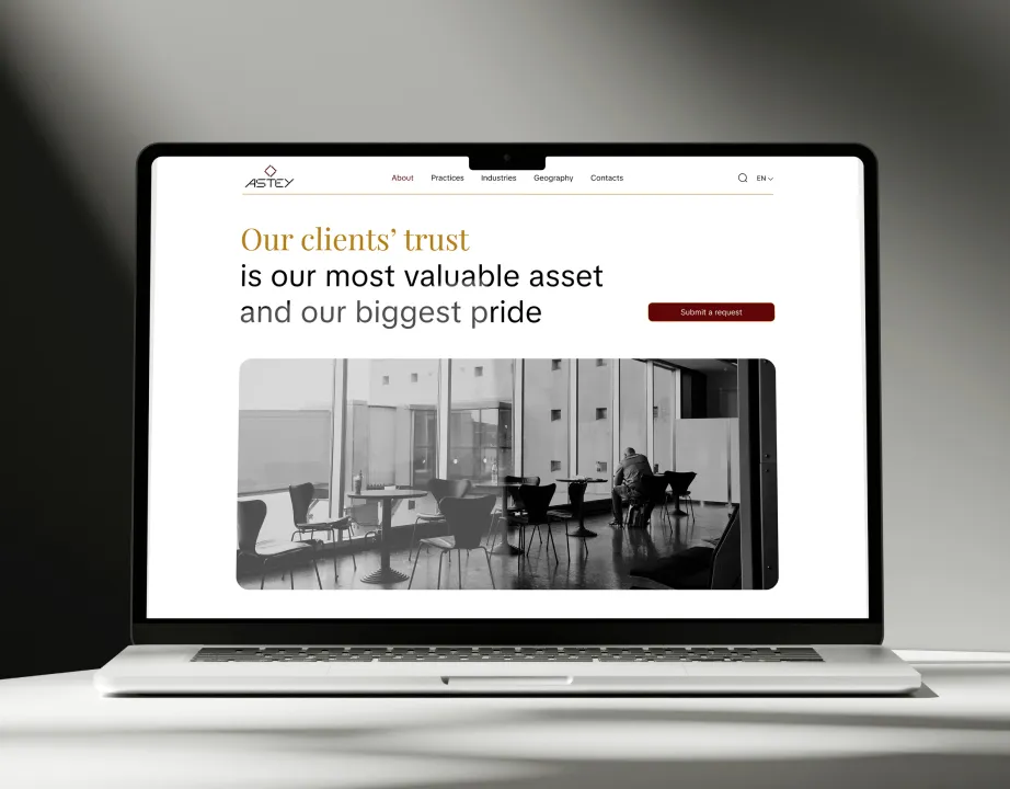 Astey website project preview